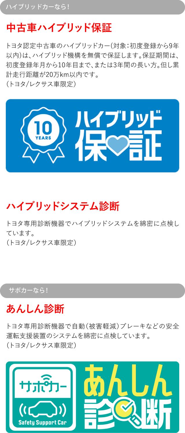 トヨタ認定中古車の魅力 ネッツ神戸